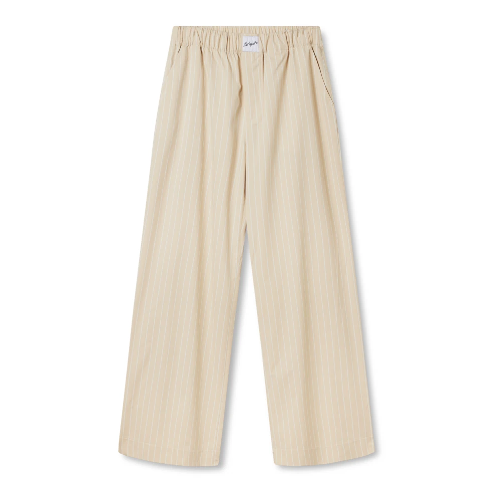Axel Arigato Gestreepte katoenen broek Beige Dames