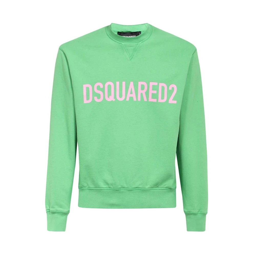 Dsquared2 Katoenen Sweatshirt met Logodetail Green Heren