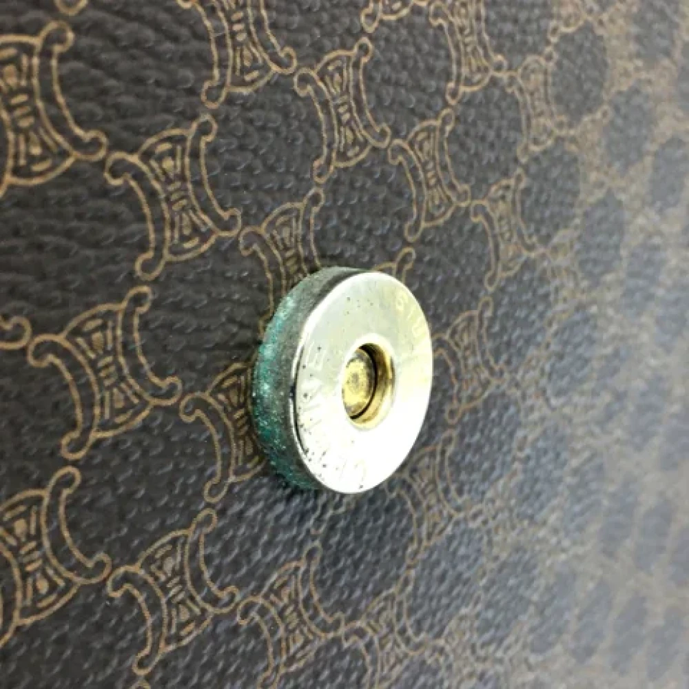 Celine Vintage Pre-owned Fabric shoulder-bags Brown Dames