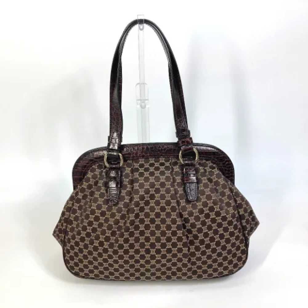 Celine Vintage Pre-owned Fabric shoulder-bags Brown Dames
