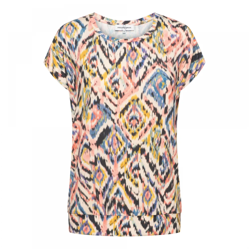 &Co Woman Mouwloze Jersey Top Multicolor Dames