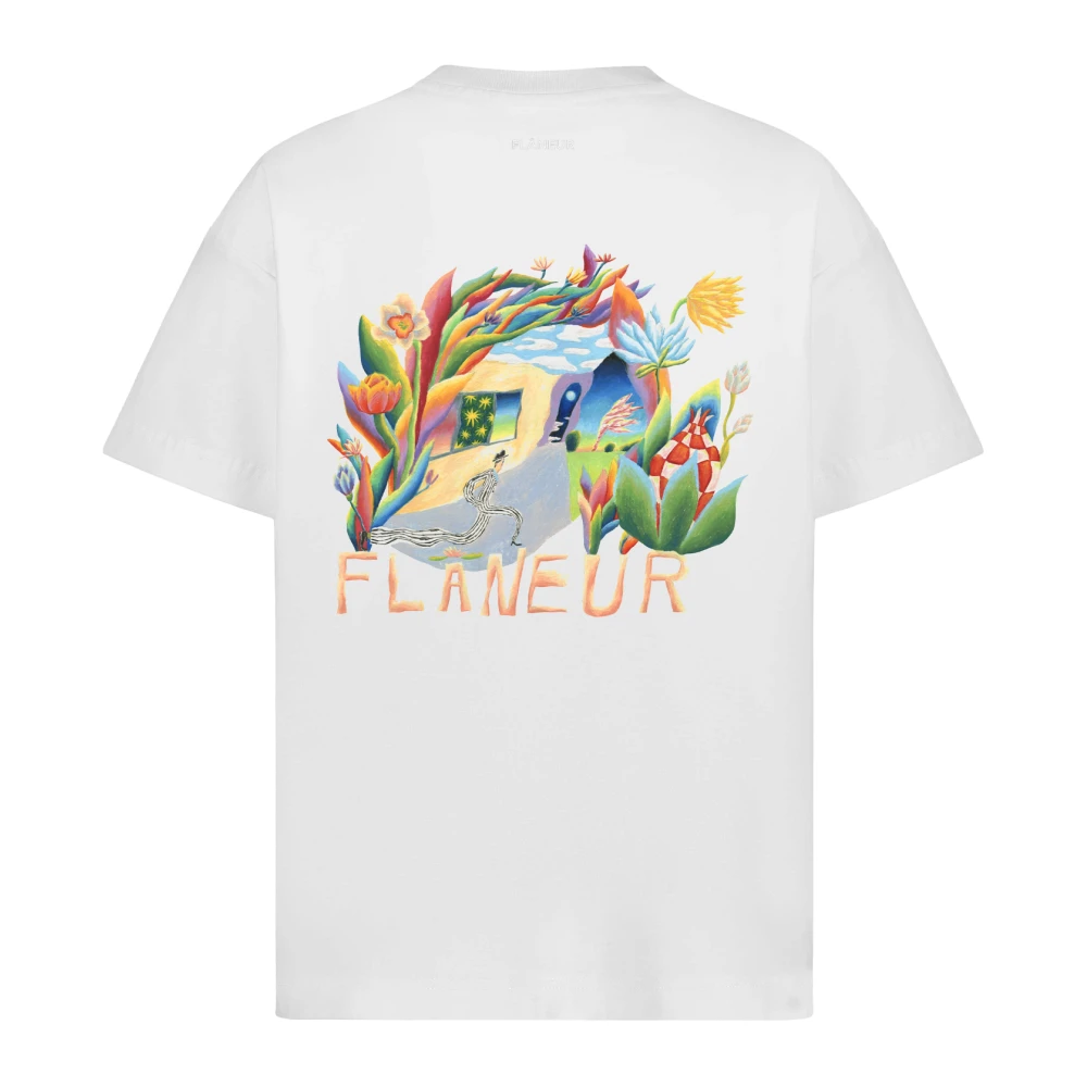 Flâneur Heren Passage Of Time T-Shirt Wit White Heren