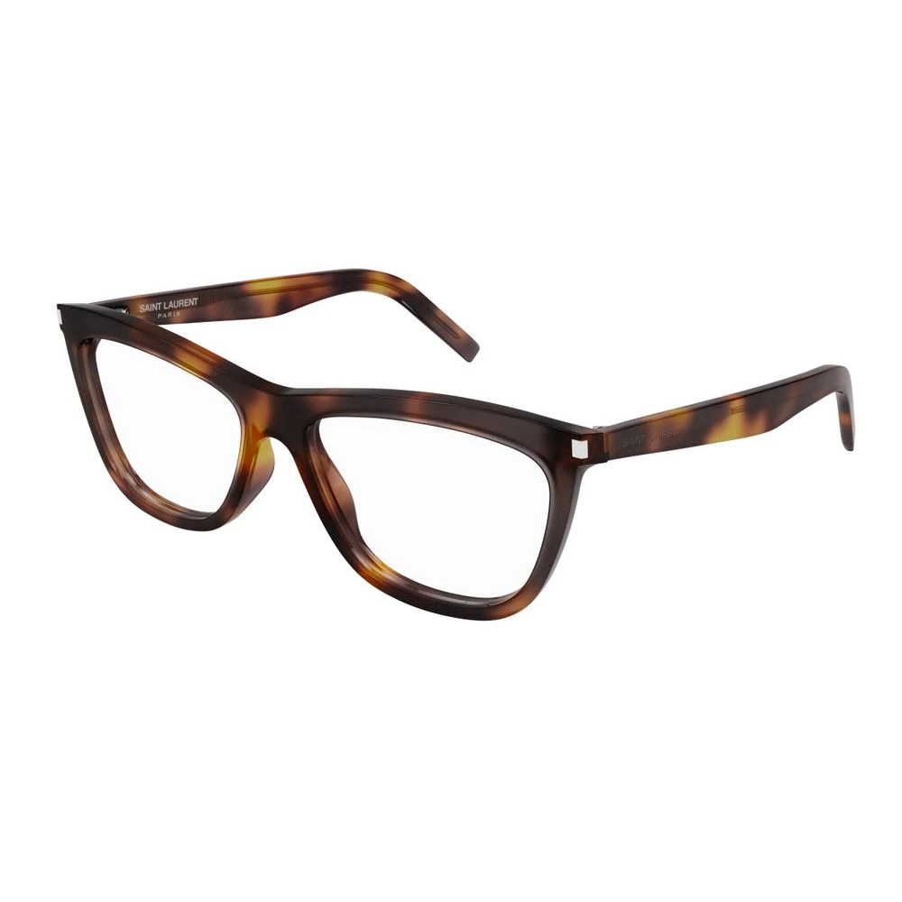Saint Laurent Women's Brown Havana Transparent Eyeglasses Sl 517