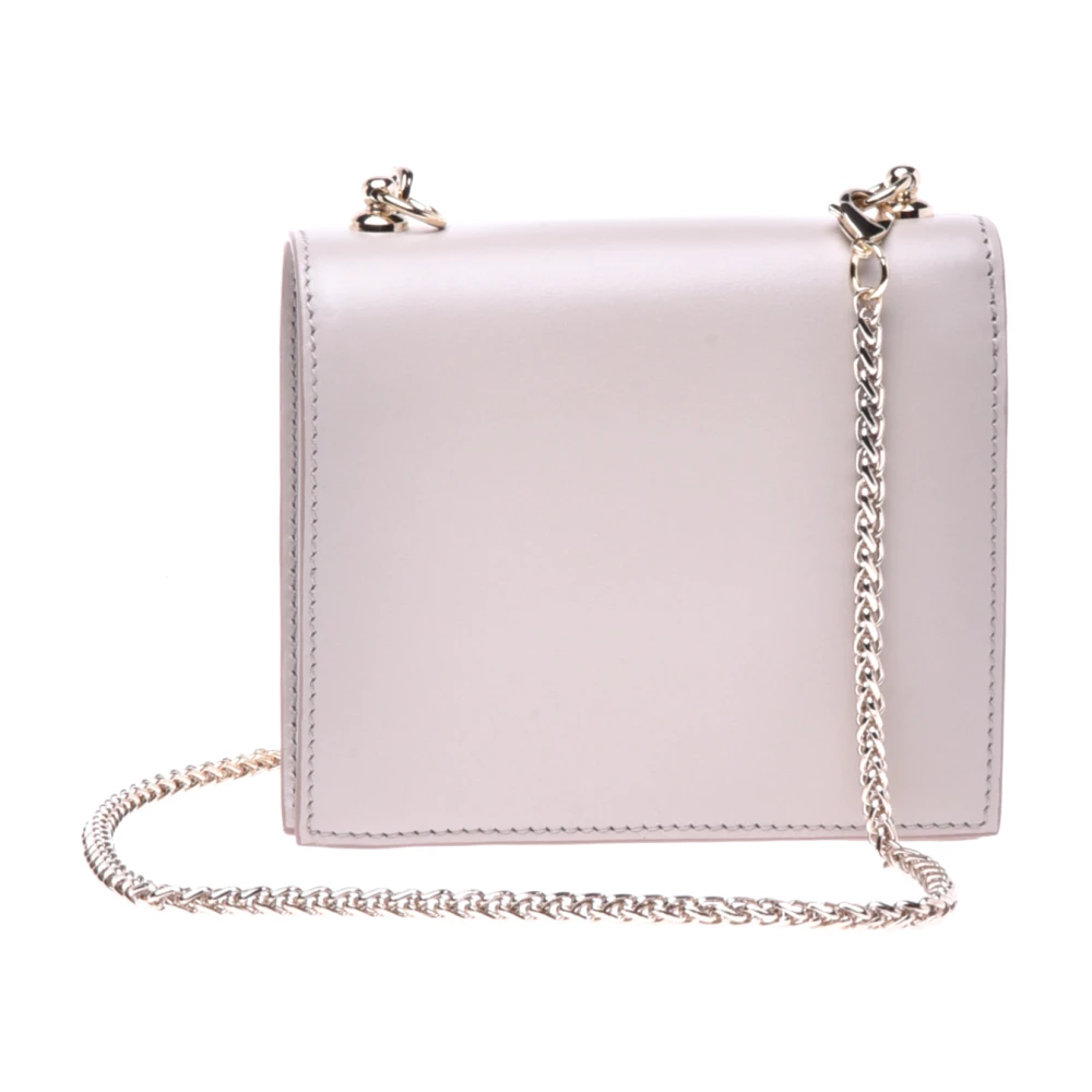 Baldinini Wallet with chain in taupe leather Beige Dames