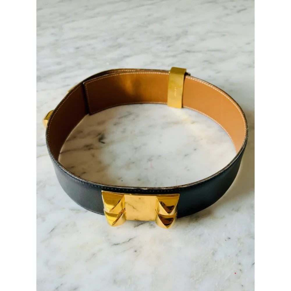 Hermès Vintage Pre-owned Leather belts Black Dames
