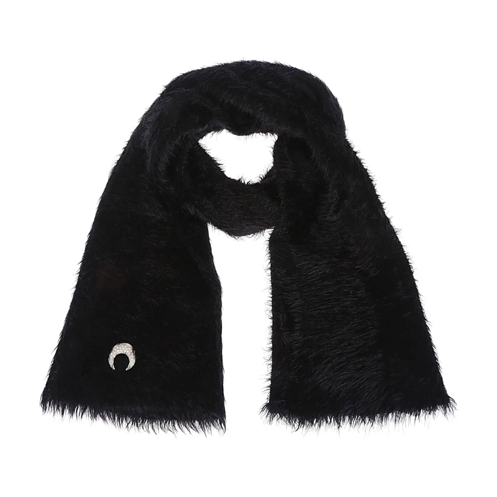 Marine Serre Puffy Gebreide Wilde Sjaal Black Dames