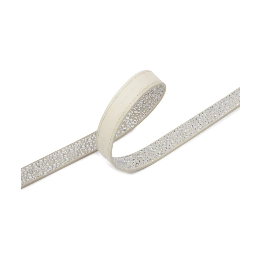 pinko Wit leren Love Birds riem White Dames