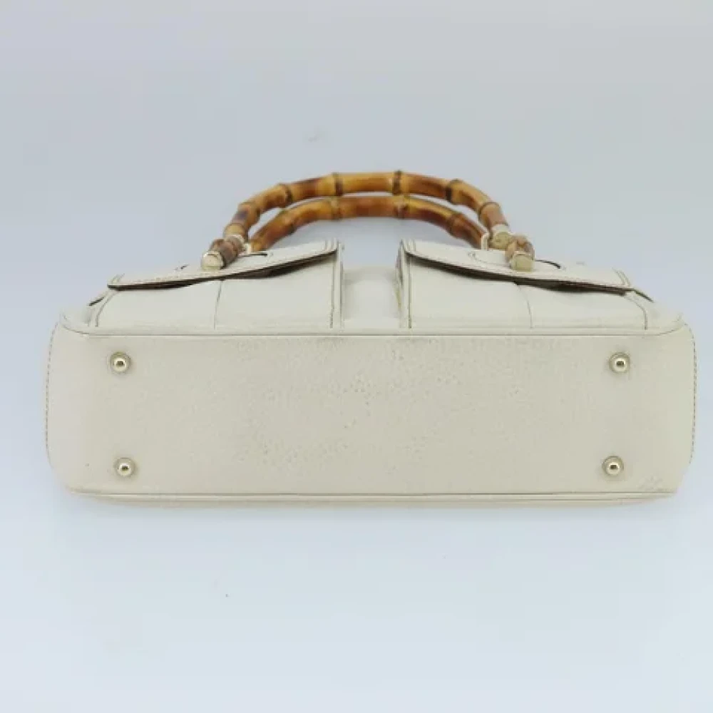Gucci Vintage Pre-owned Leather handbags White Dames