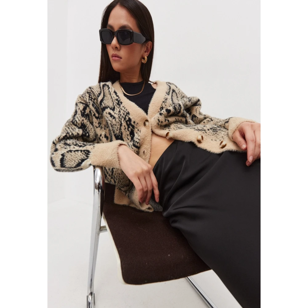 Cesare Gaspari Gebreide Vest Beige Dames