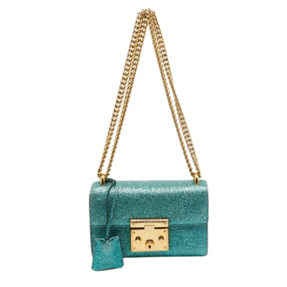 Gucci Vintage Pre-owned Leather gucci-bags Green Dames
