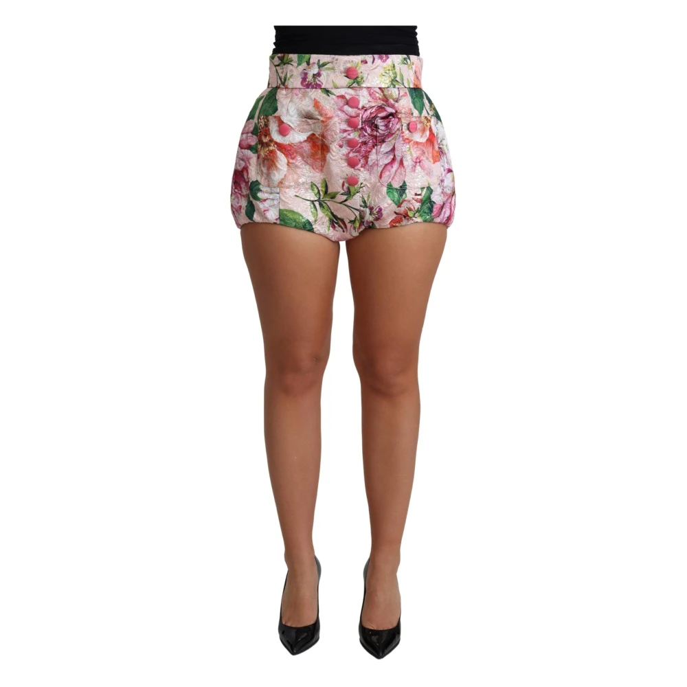 Dolce & Gabbana Pink Cotton Floral Print Hot Pants Short - IT44|L - Image 2