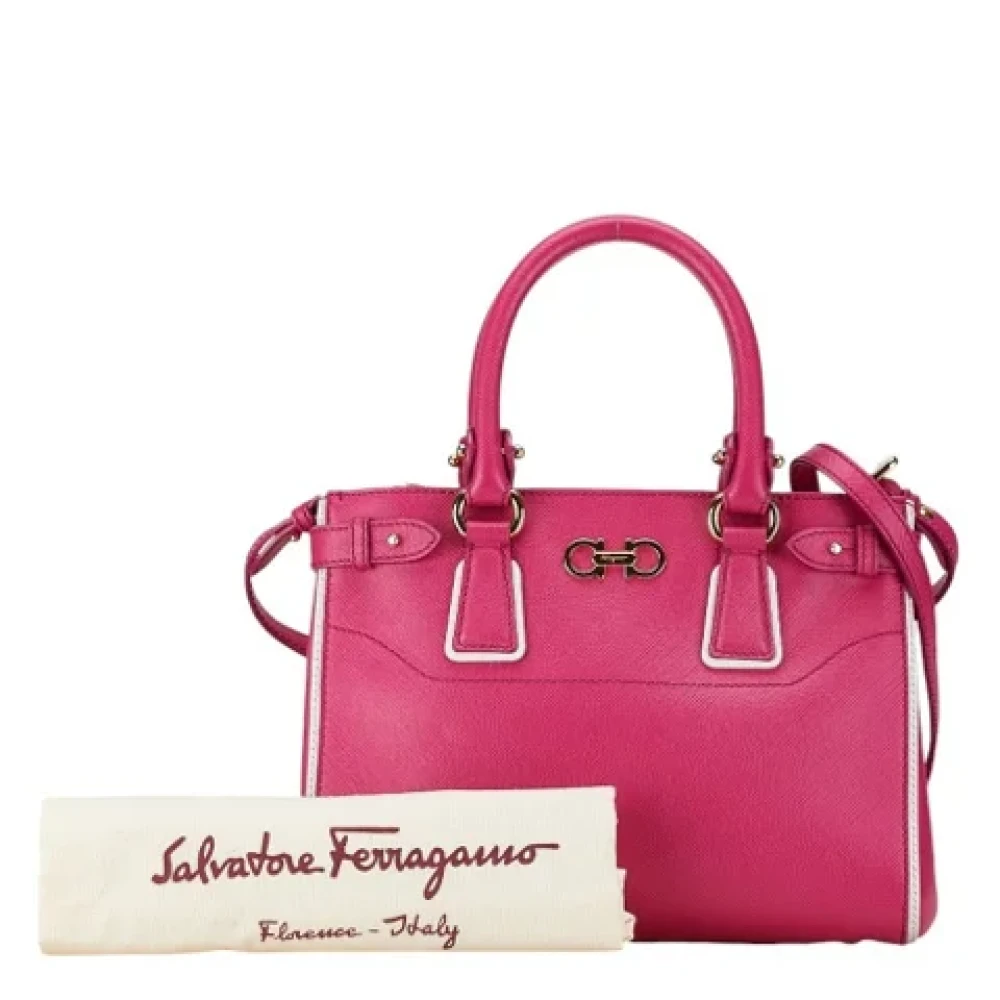 Salvatore Ferragamo Pre-owned Leather handbags Pink Dames