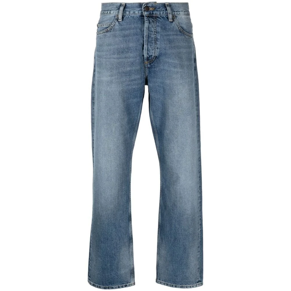 Carhartt WIP Mid-Rise Straight-Leg Jeans Blue Heren