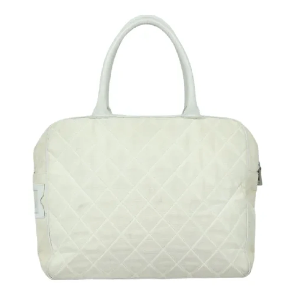 Chanel Vintage Pre-owned Canvas handbags White Dames