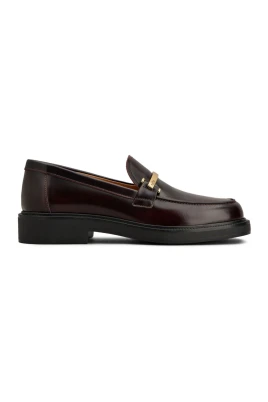 Röda Slip-On Sneakers Rund Tå