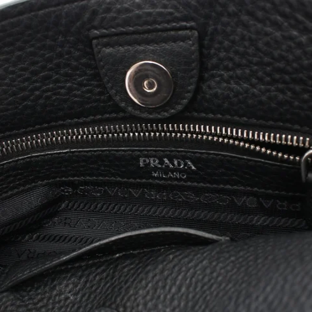 Prada Vintage Pre-owned Leather prada-bags Black Dames