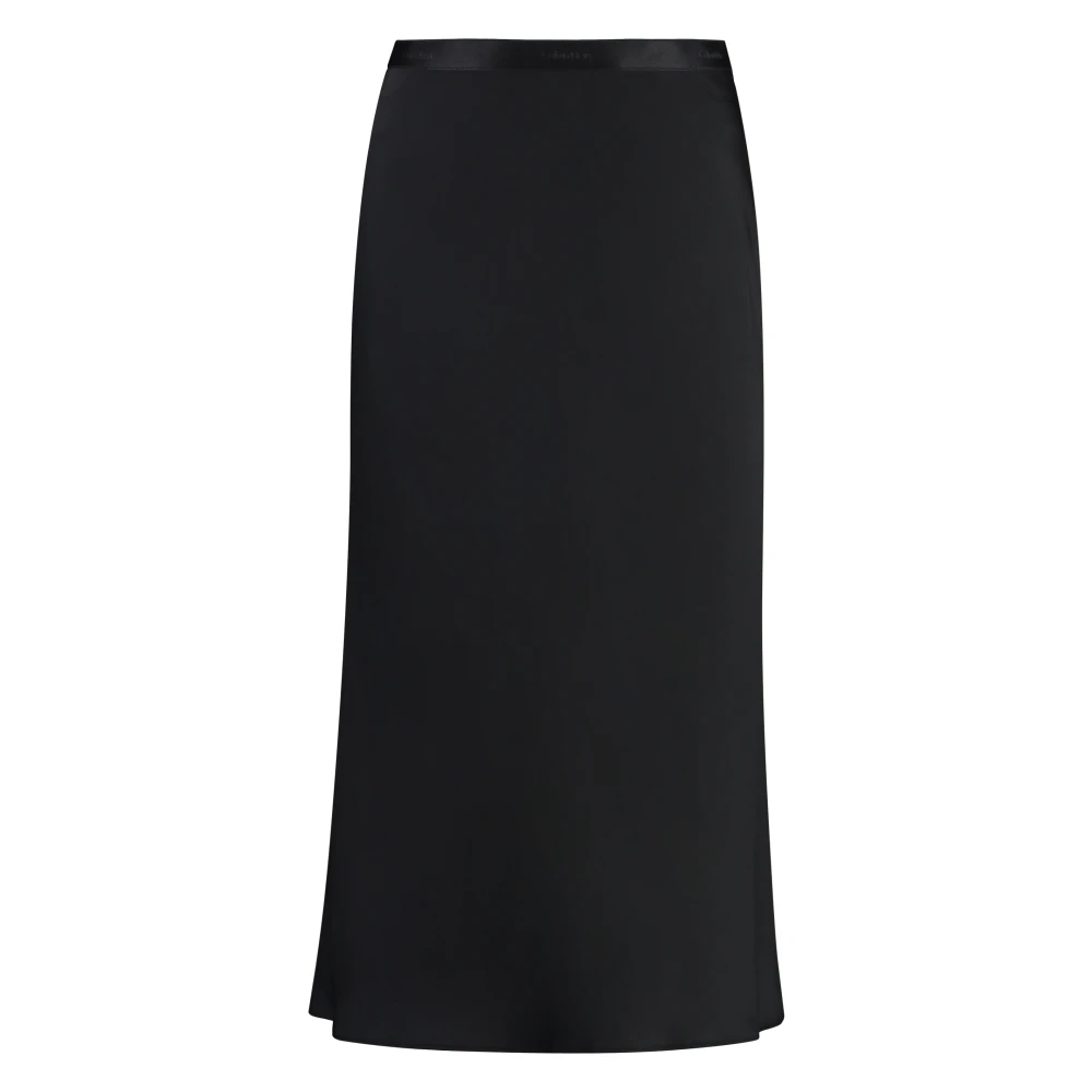 Calvin Klein Slim Fit Crepe Rok Black Dames