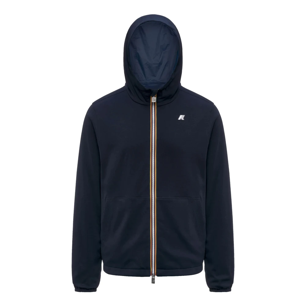 K-Way Men's Blue Jake Double Interlock - Rain Jackets - L - Jackets
