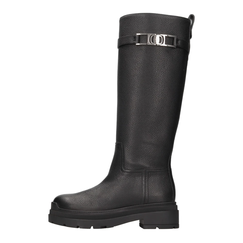Ferragamo Hoge leren bikerlaarzen