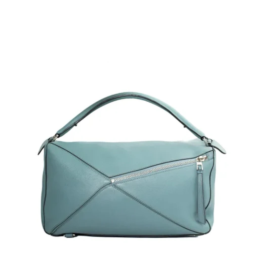 Loewe Pre-owned Leather handbags Blue Dames