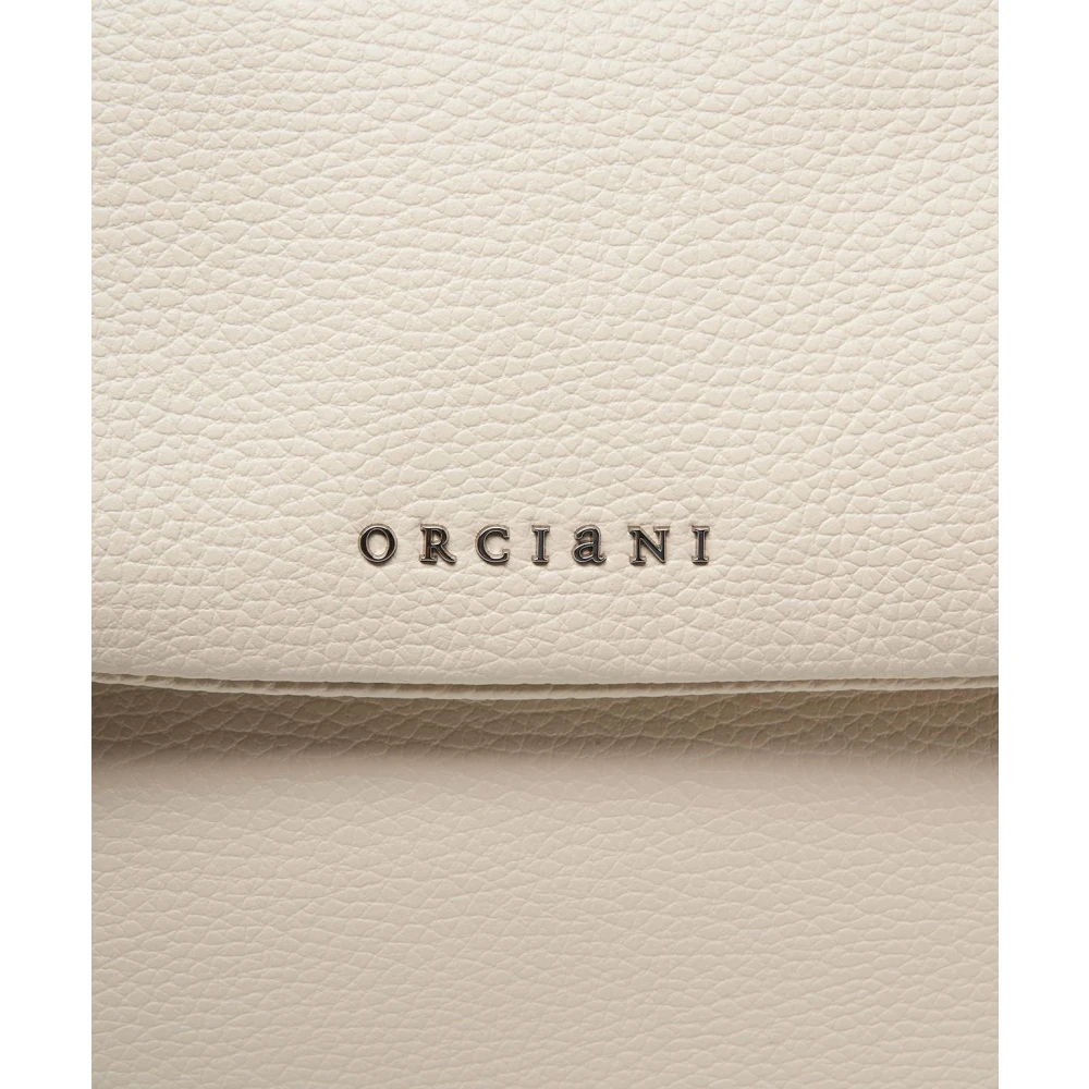 Orciani Beige Leren Handtas Sveva Soft Medium Beige Dames