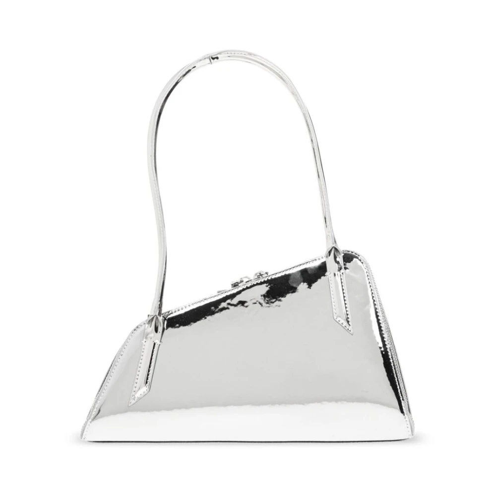 The Attico Zilveren Toon Rits Top Handtas Gray Dames