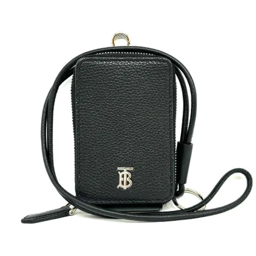 Burberry Vintage Pre-owned Leather home-office Black Dames