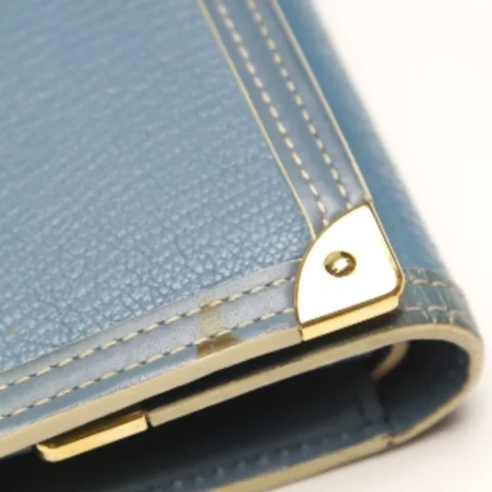 Louis Vuitton Vintage Pre-owned Leather wallets Blue Dames