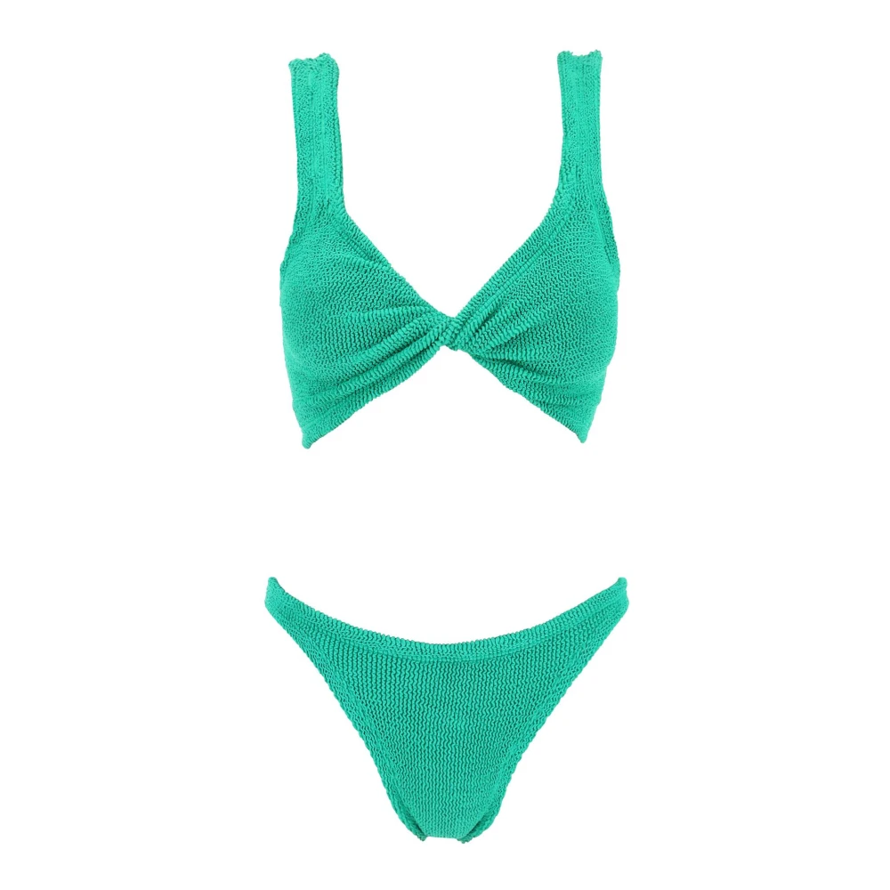 Hunza G Twisted Chest Bikini Set Green Dames