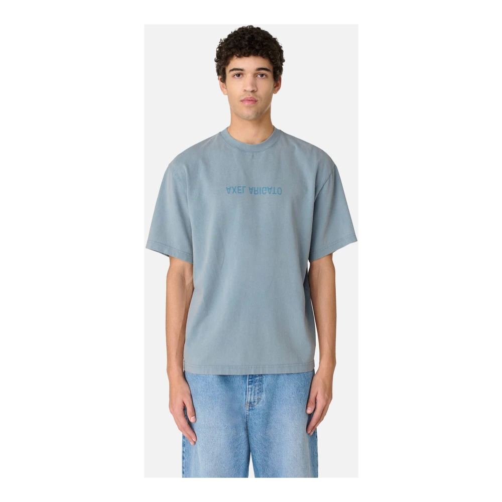 Axel Arigato Distort T-Shirt Blue Heren
