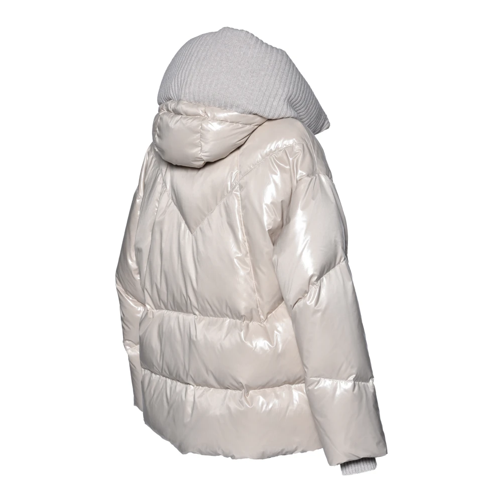 Baldinini Down jacket in gold nylon Yellow Dames