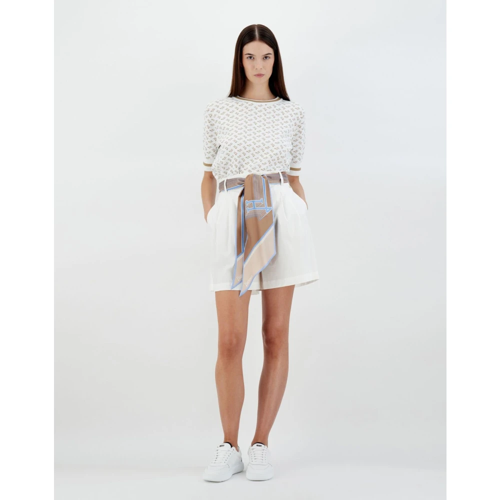 Herno Lichte Katoenen Stretch Shorts White Dames