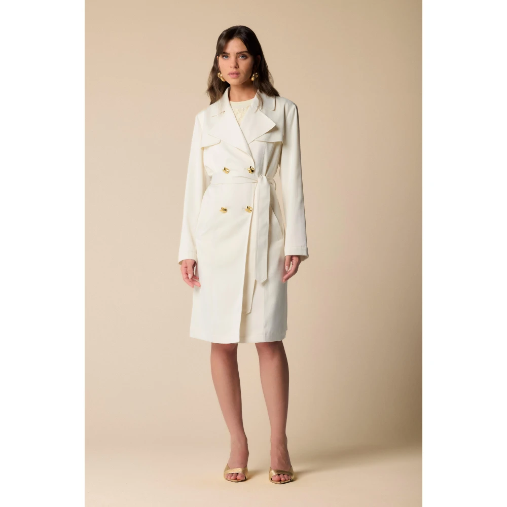 Kocca Stijlvolle Trench Coats voor alle seizoenen White Dames