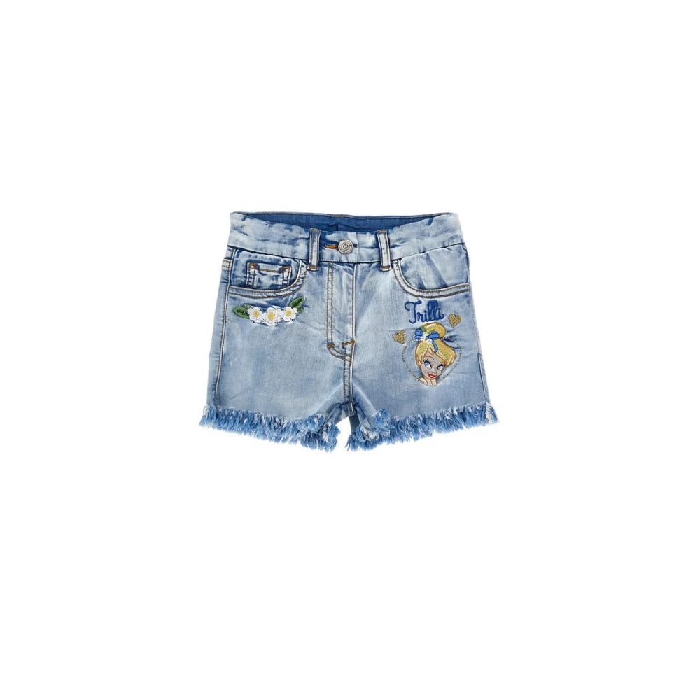 Monnalisa Girls Blue Shorts, 10 Y, Shorts