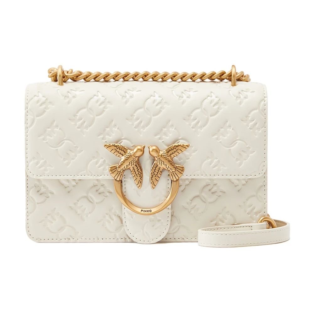 pinko Witte Love Birds Schoudertas White Dames