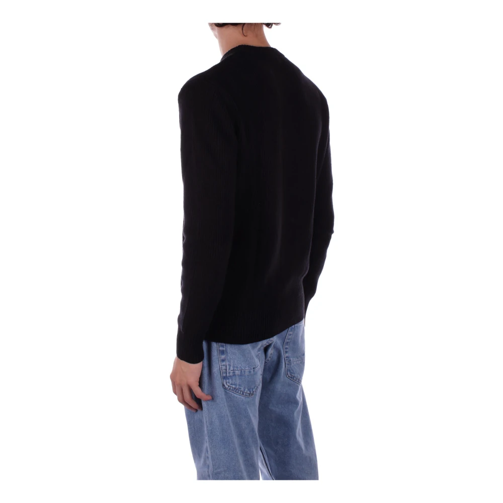 Guess Zwart Logo Front Sweater Black Heren