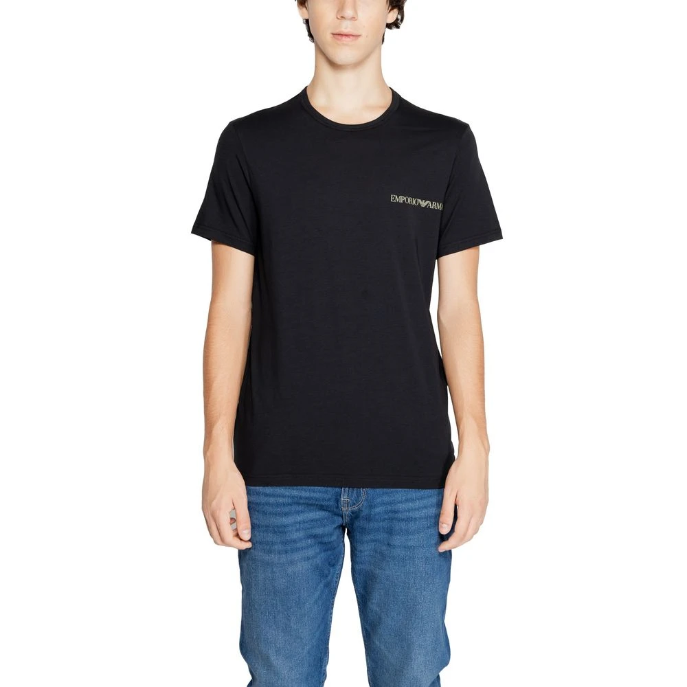Emporio Armani Katoen Zwart T-shirt Herenondergoed Black Heren