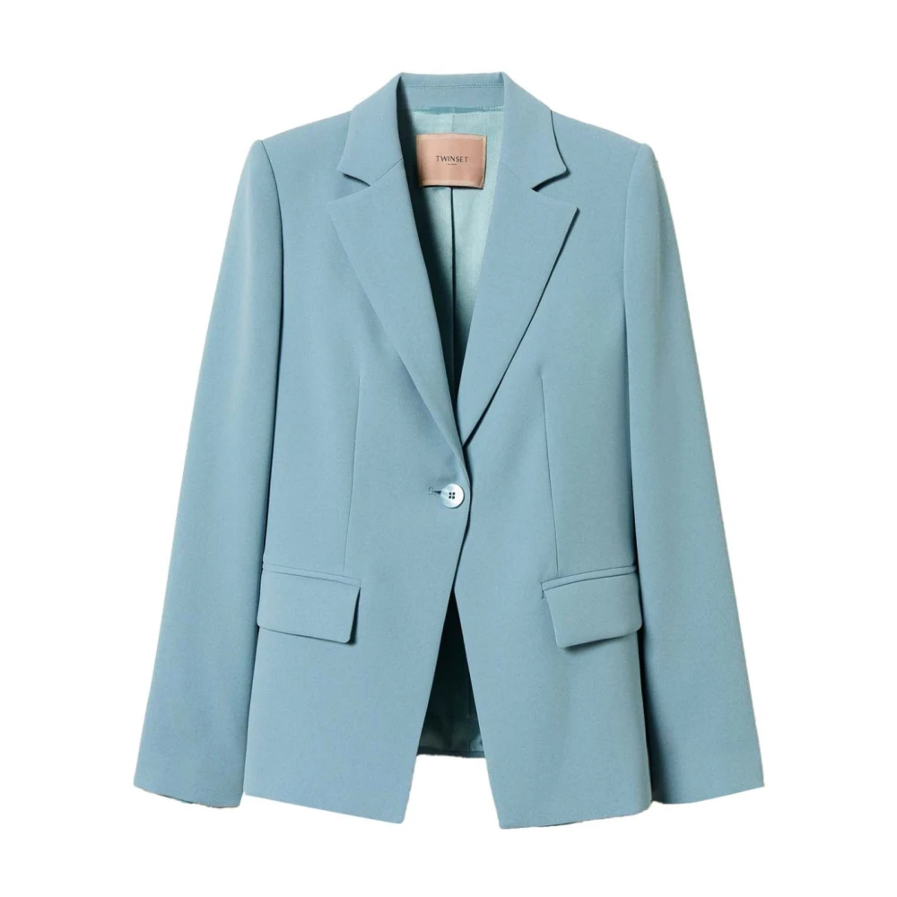 Twinset Stijlvolle Jas Set Blue Dames