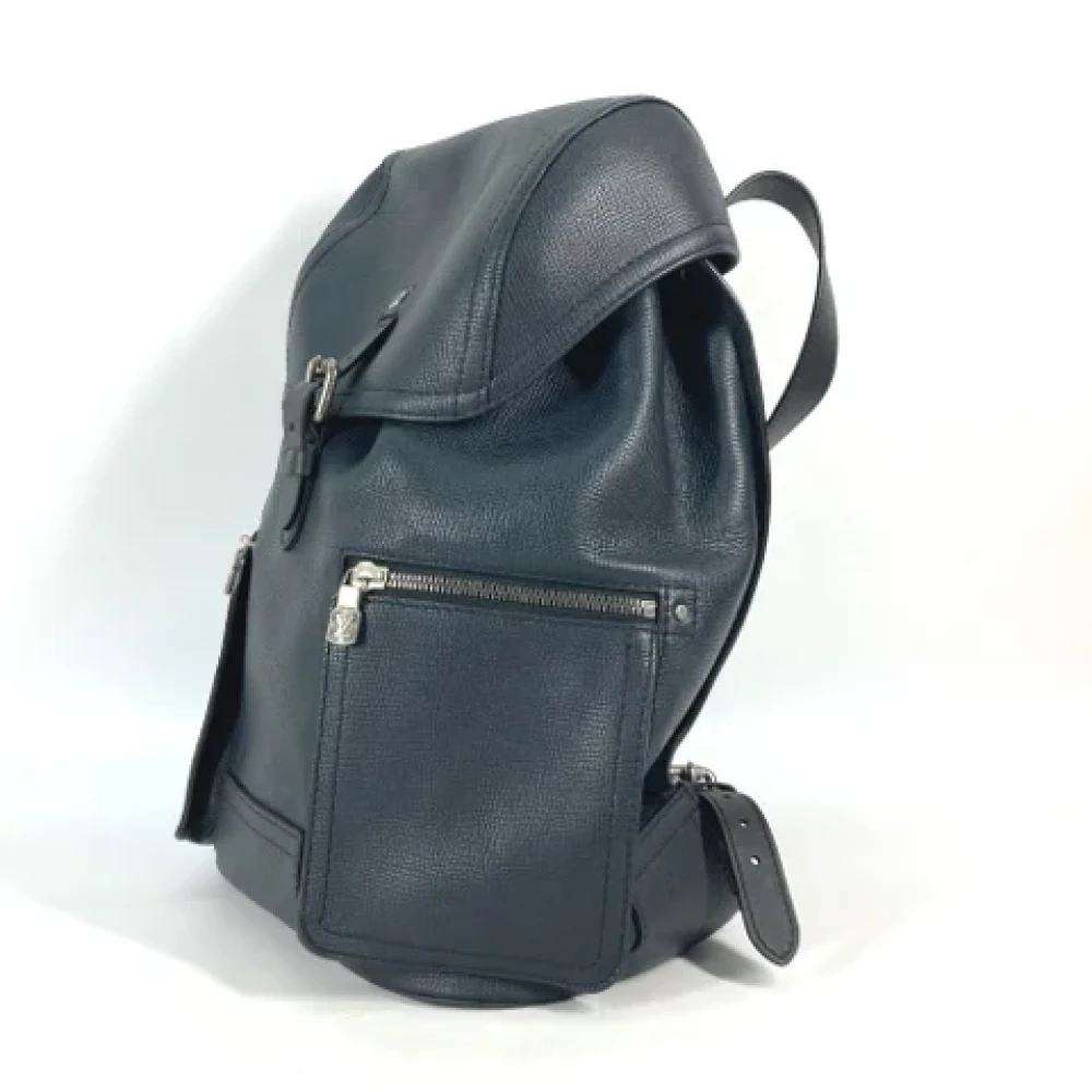 Louis Vuitton Vintage Pre-owned Leather shoulder-bags Blue Heren