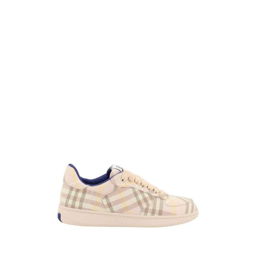 Burberry Check Sneakers med Rund Tå Multicolor, Dam