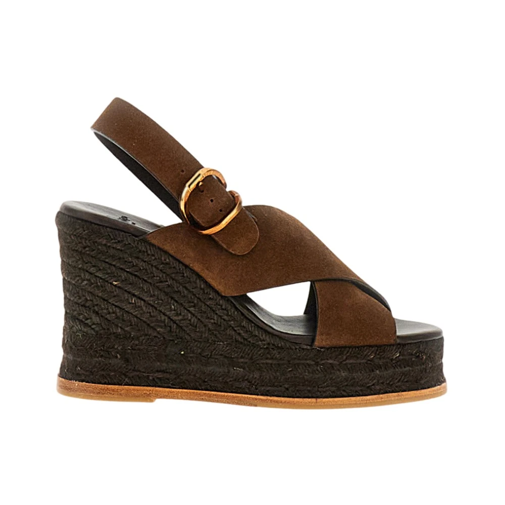 Castañer Women's Brown Wedges, 6 Uk, Open Toe Wedge Sandal