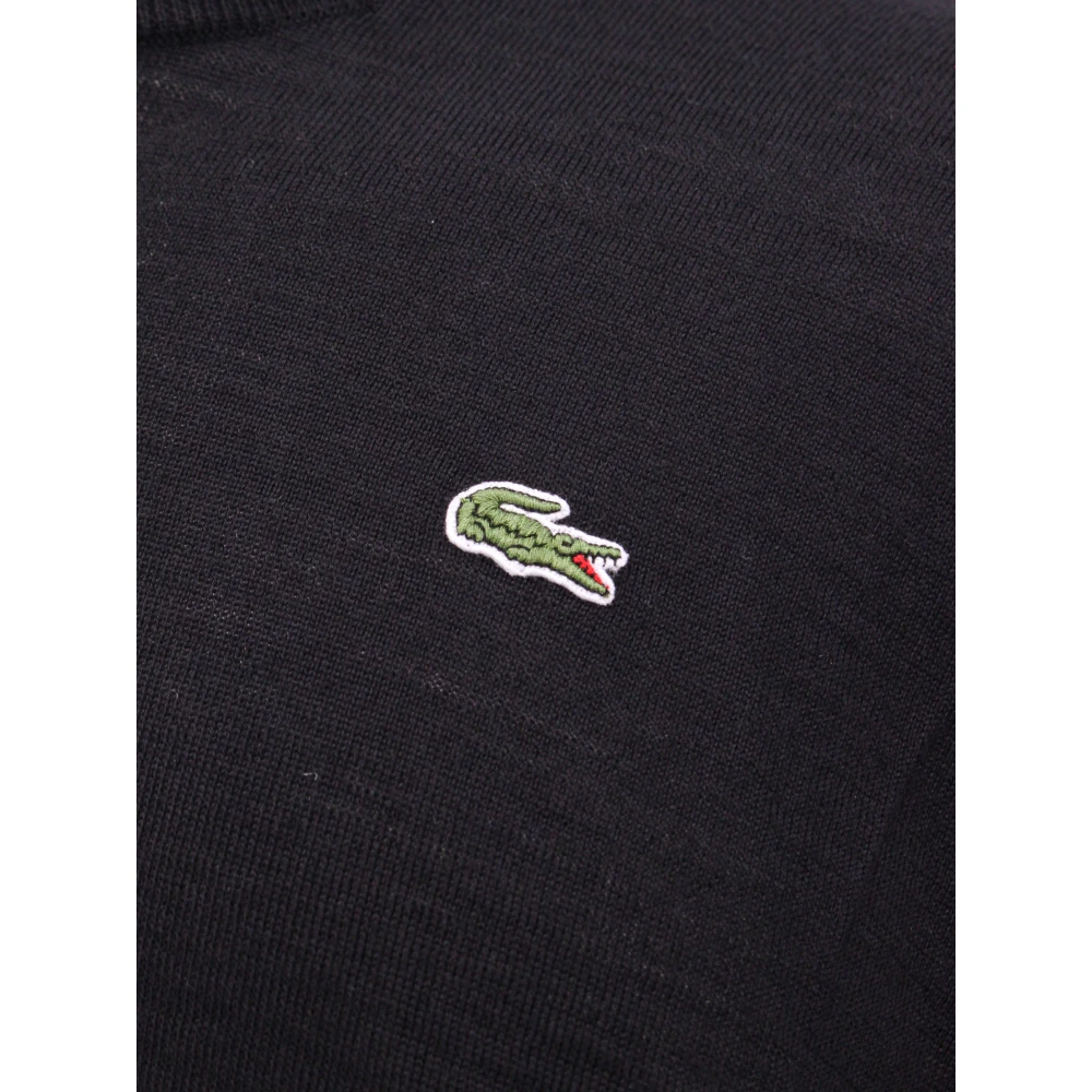 Comme des Garçons Zwarte Gebreide Crew-Neck Wollen Trui Black Heren