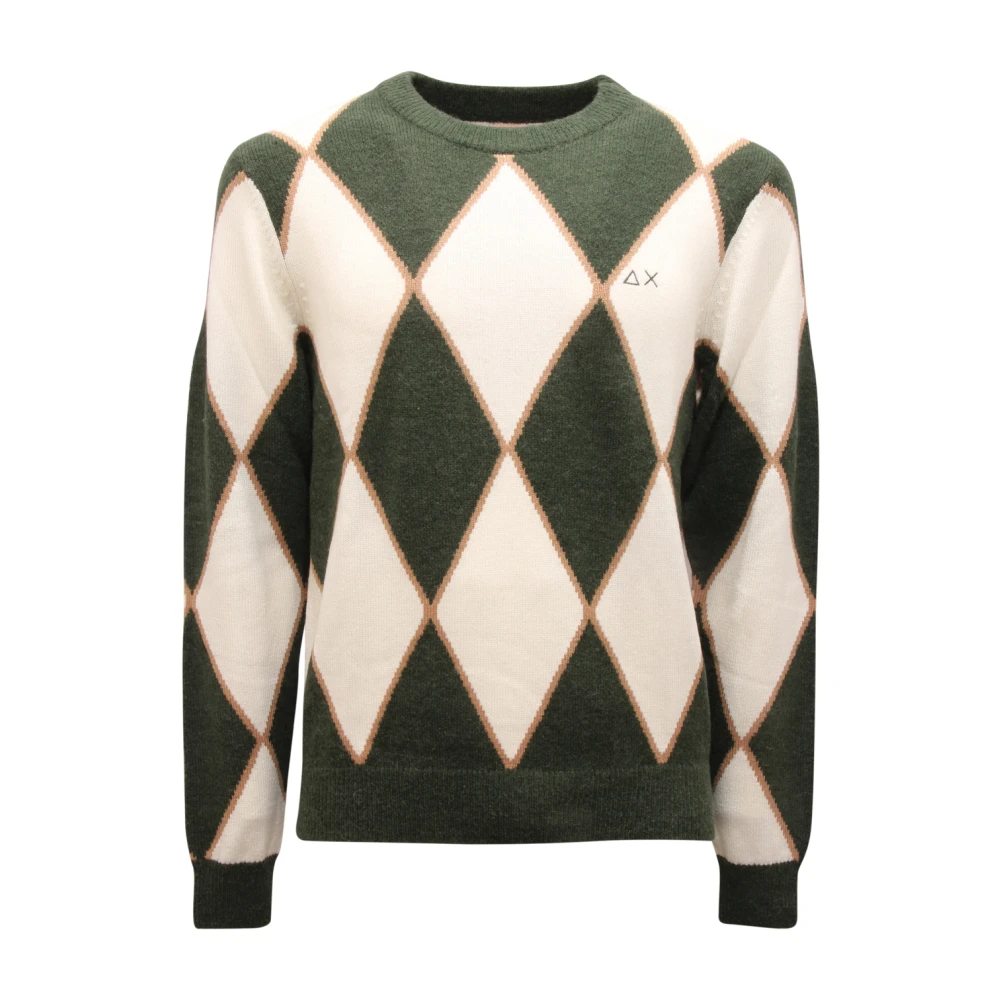 Sun68 Men's Multicolor Round-Neck Knitwear, S, K43154 Maglione Wool Blend Jumper