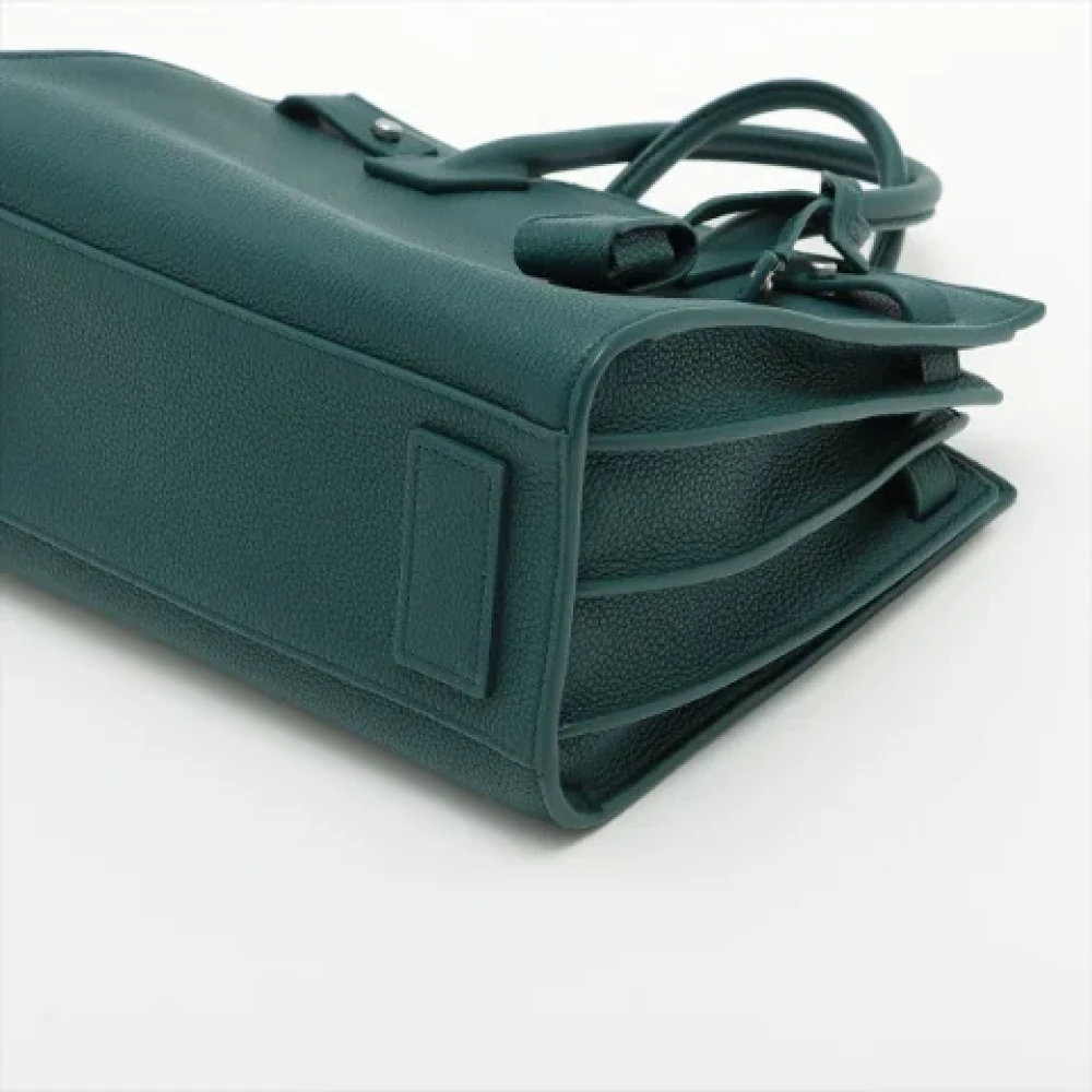 Yves Saint Laurent Vintage Pre-owned Leather handbags Green Dames