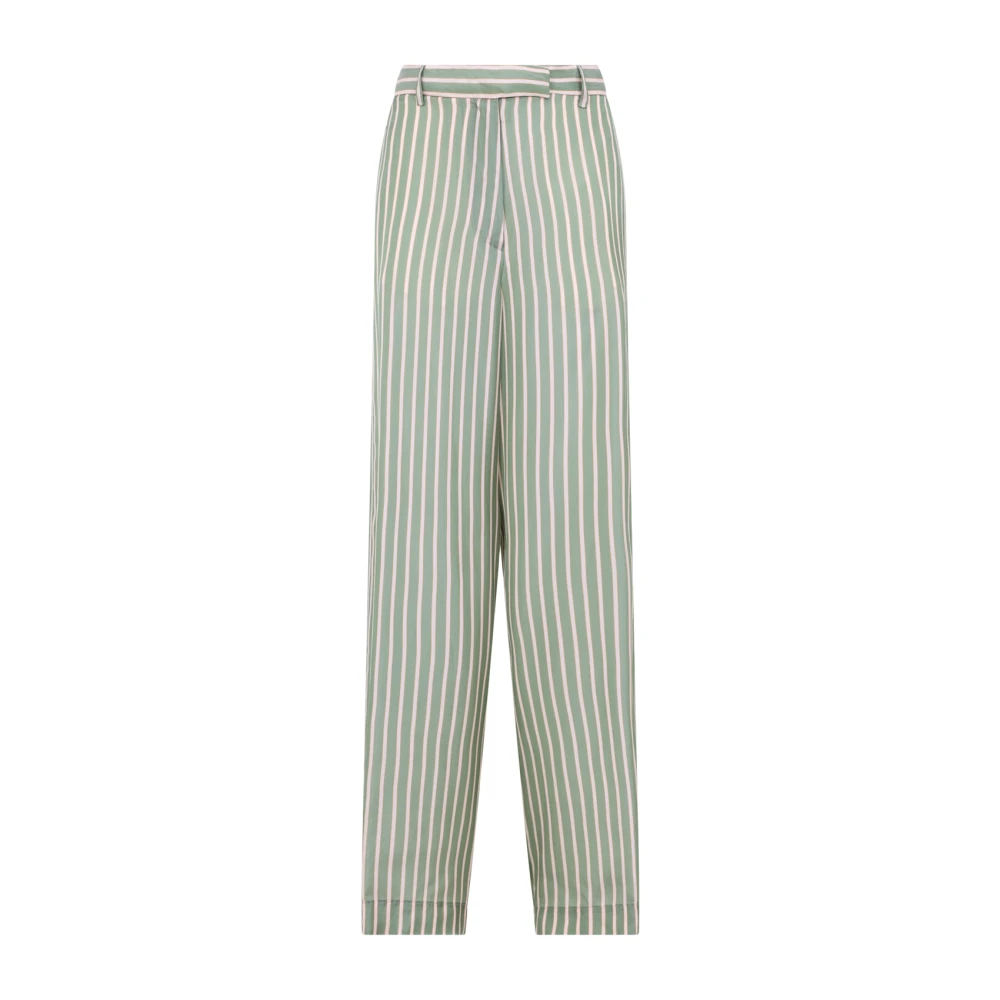 Dries Van Noten Green Wide Trousers, Female, S, Wide Trousers