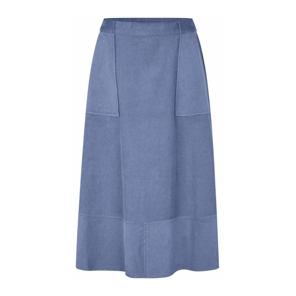 Masai Stijlvolle Blauwe Fluwelen Rok Blue Dames