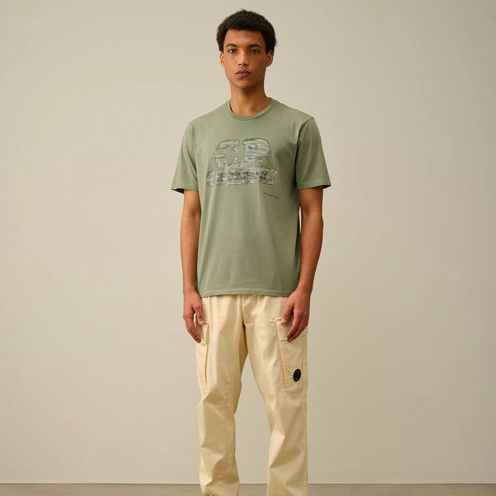 C.P. Company Casual T-shirt van 100% katoen Green Heren