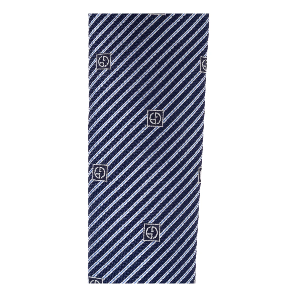 Giorgio Armani Zijden stropdas Blue Heren