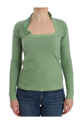 pull-a-rayures-vertes-en-tricot