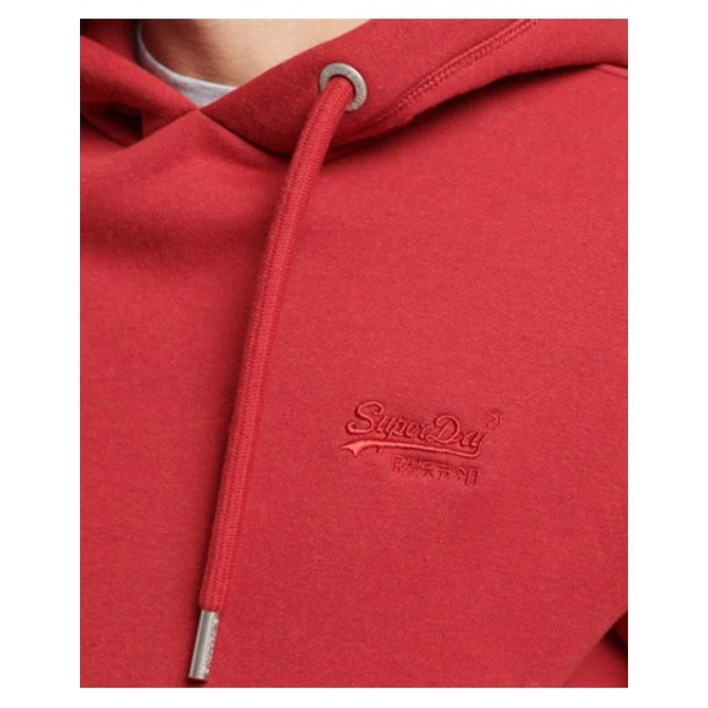 Superdry Minimalistische hoodie met geborduurd logo Red Heren